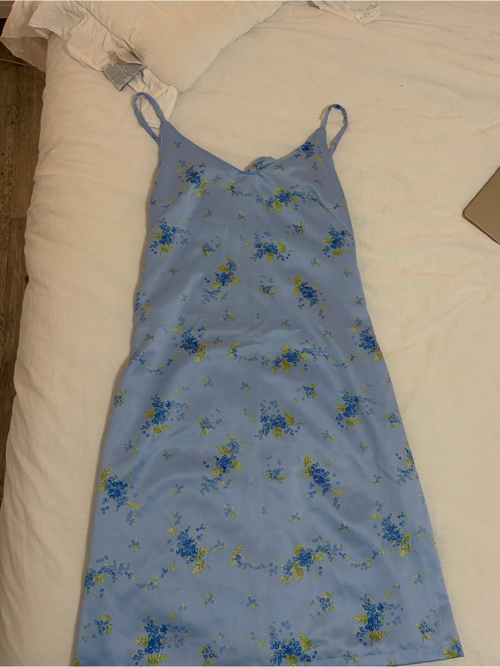 Light Blue Floral blueberry Slip Dress - Women Intimates & Sleepwear